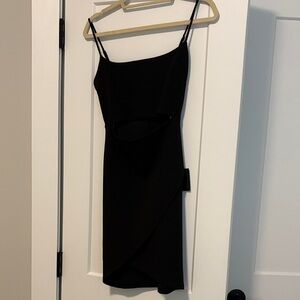 Lulu's Elegant Black Mini Dress